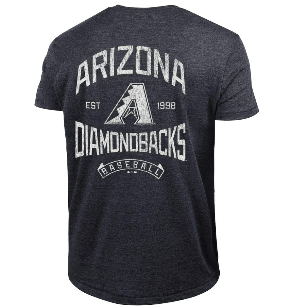 Arizona Diamondbacks Champion Vintage 3-Hit Tri-Blend T-Shirt Black