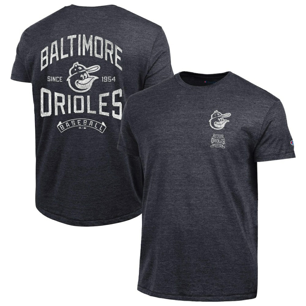 Baltimore Orioles Champion Vintage 3-Hit Tri-Blend T-Shirt Black