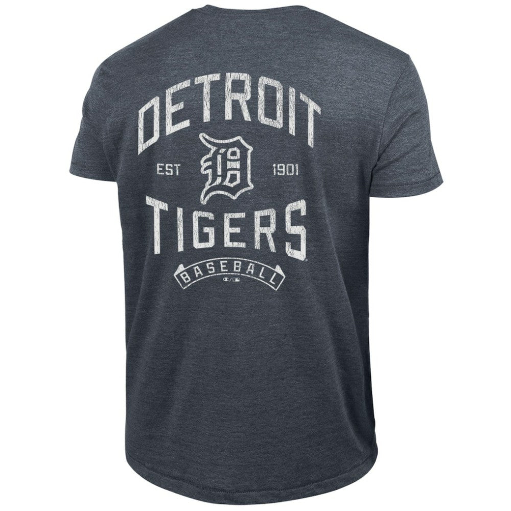 Detroit Tigers Champion Vintage 3-Hit Tri-Blend T-Shirt Navy