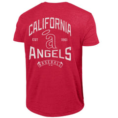 Los Angeles Angels Champion Vintage 3-Hit Tri-Blend T-Shirt Red