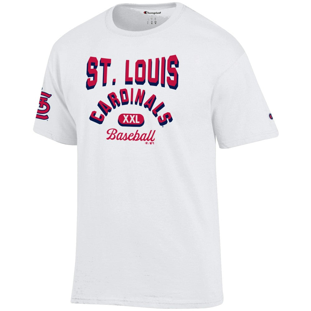 St. Louis Cardinals Champion 3-Hit Jersey T-Shirt White