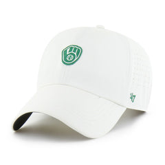Milwaukee Brewers Elevated Greens Clean Up Adjustable Hat White