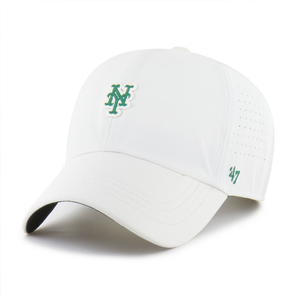 New York Mets Elevated Greens Clean Up Adjustable Hat White