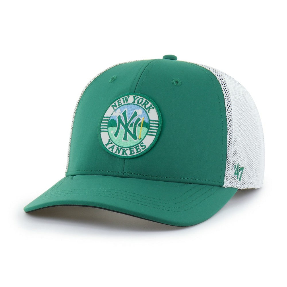 New York Yankees Elevated Greens Adjustable Trucker Hat Kelly Green/White