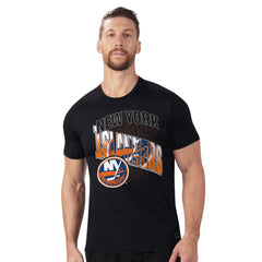 New York Islanders MSX by Michael Strahan Festive T-Shirt - Black T-shirts