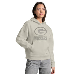 Green Bay Packers Starter Women's Rhinestone Relaxed Hoodie - Khaki online
