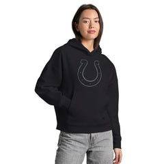 Indianapolis Colts Starter Women's Rhinestone Relaxed Hoodie - Black outlet
