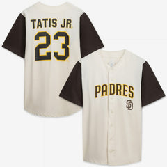 San Diego Padres Profile Big & Tall Two-Color Fashion Jersey Cream/Brown