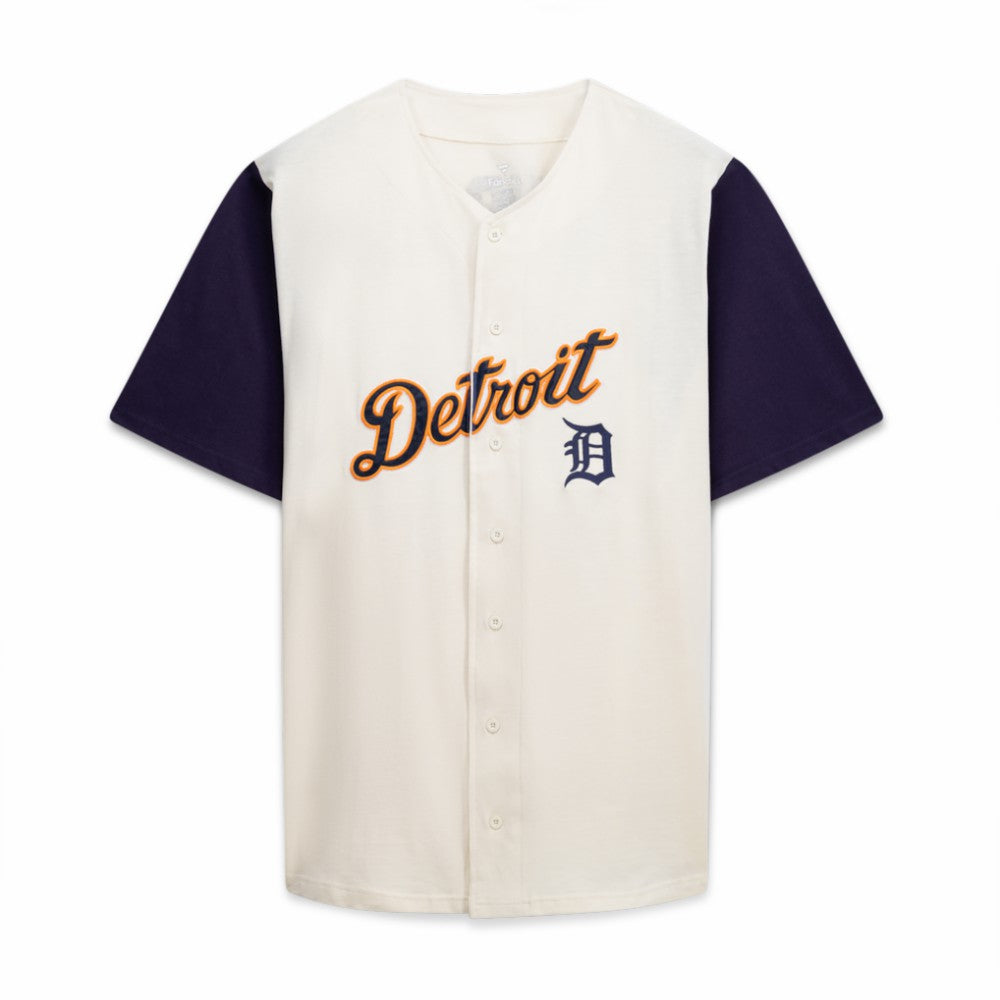 Detroit Tigers Profile Big & Tall Two-Color Fashion Jersey Cream/Navy
