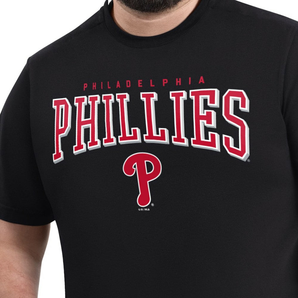 Philadelphia Phillies G-III Sports by Carl Banks Adaptive Classic Team Spirit T-Shirt Black