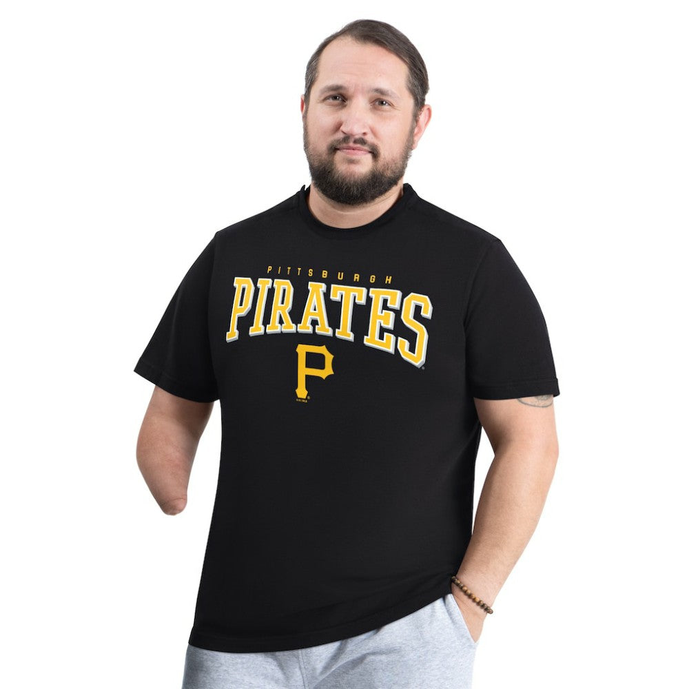 Pittsburgh Pirates G-III Sports by Carl Banks Adaptive Classic Team Spirit T-Shirt Black