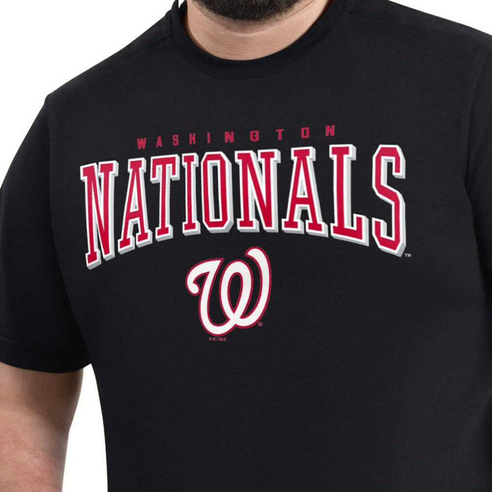 Washington Nationals G-III Sports by Carl Banks Adaptive Classic Team Spirit T-Shirt Black