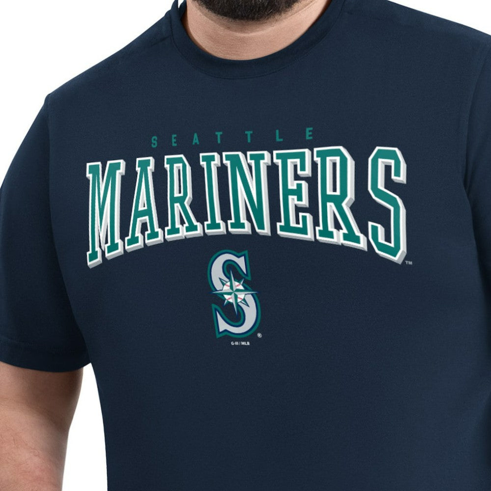 Seattle Mariners G-III Sports by Carl Banks Adaptive Classic Team Spirit T-Shirt Navy