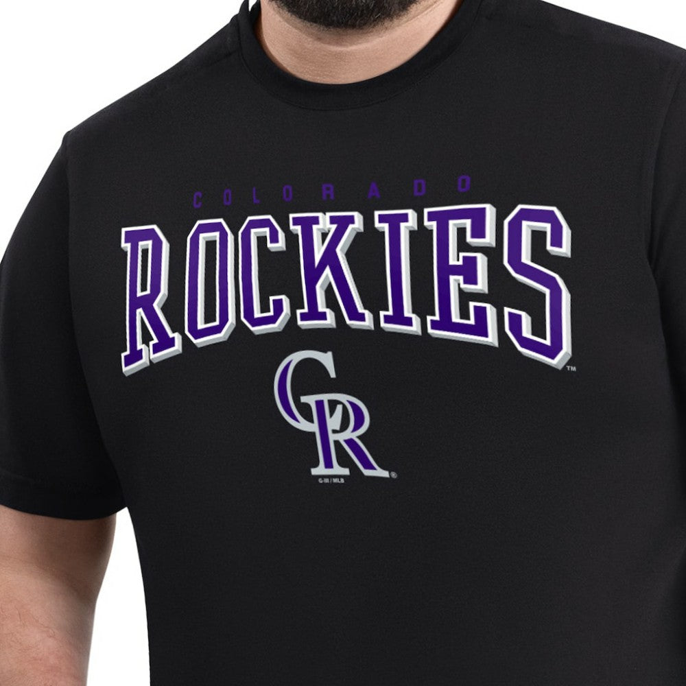 Colorado Rockies G-III Sports by Carl Banks Adaptive Classic Team Spirit T-Shirt Black
