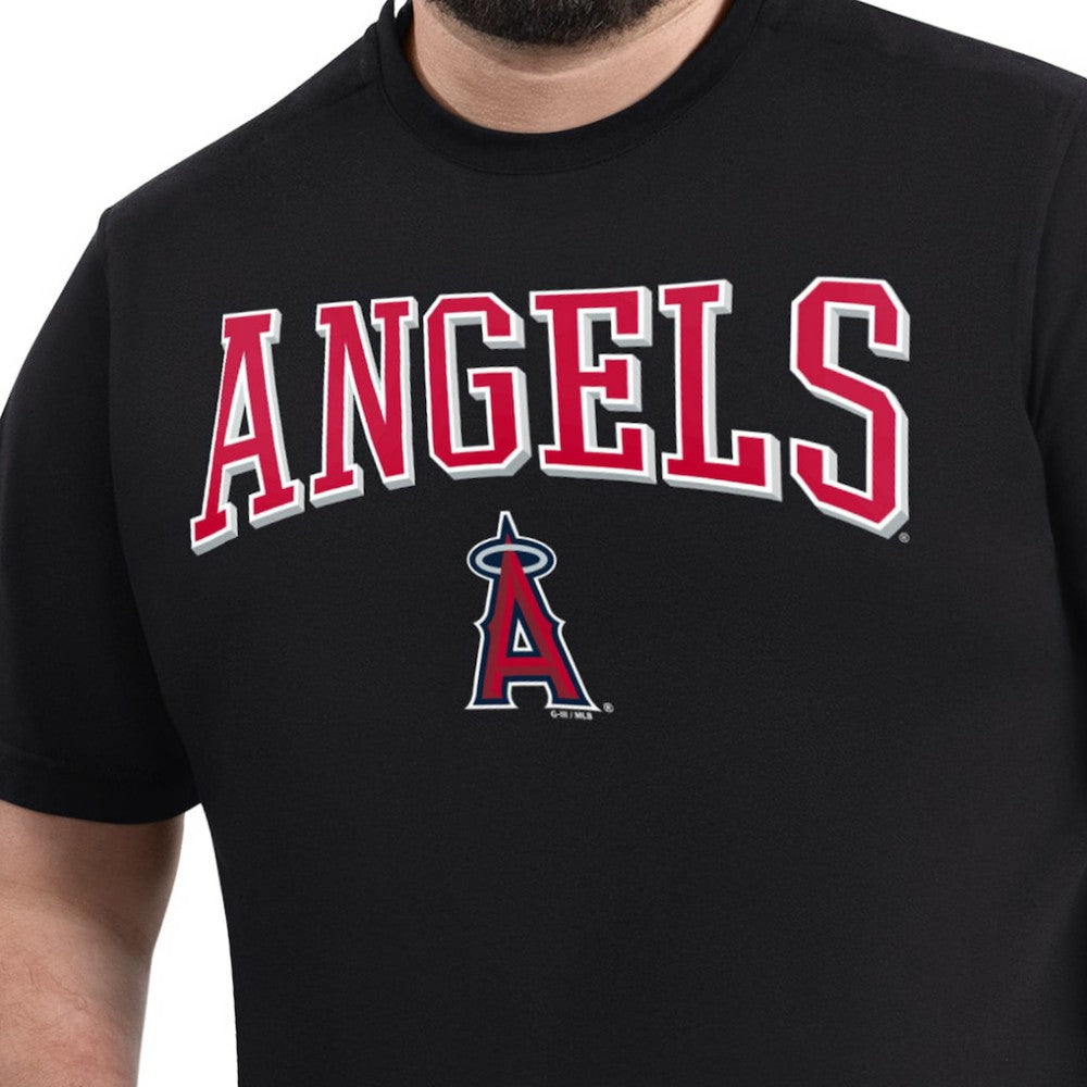 Los Angeles Angels G-III Sports by Carl Banks Adaptive Classic Team Spirit T-Shirt Black