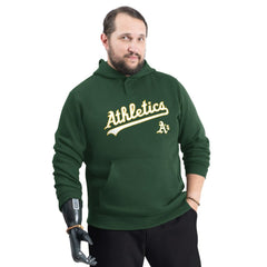 Athletics G-III Sports by Carl Banks Adaptive Lockup Fleece Hoodie Green