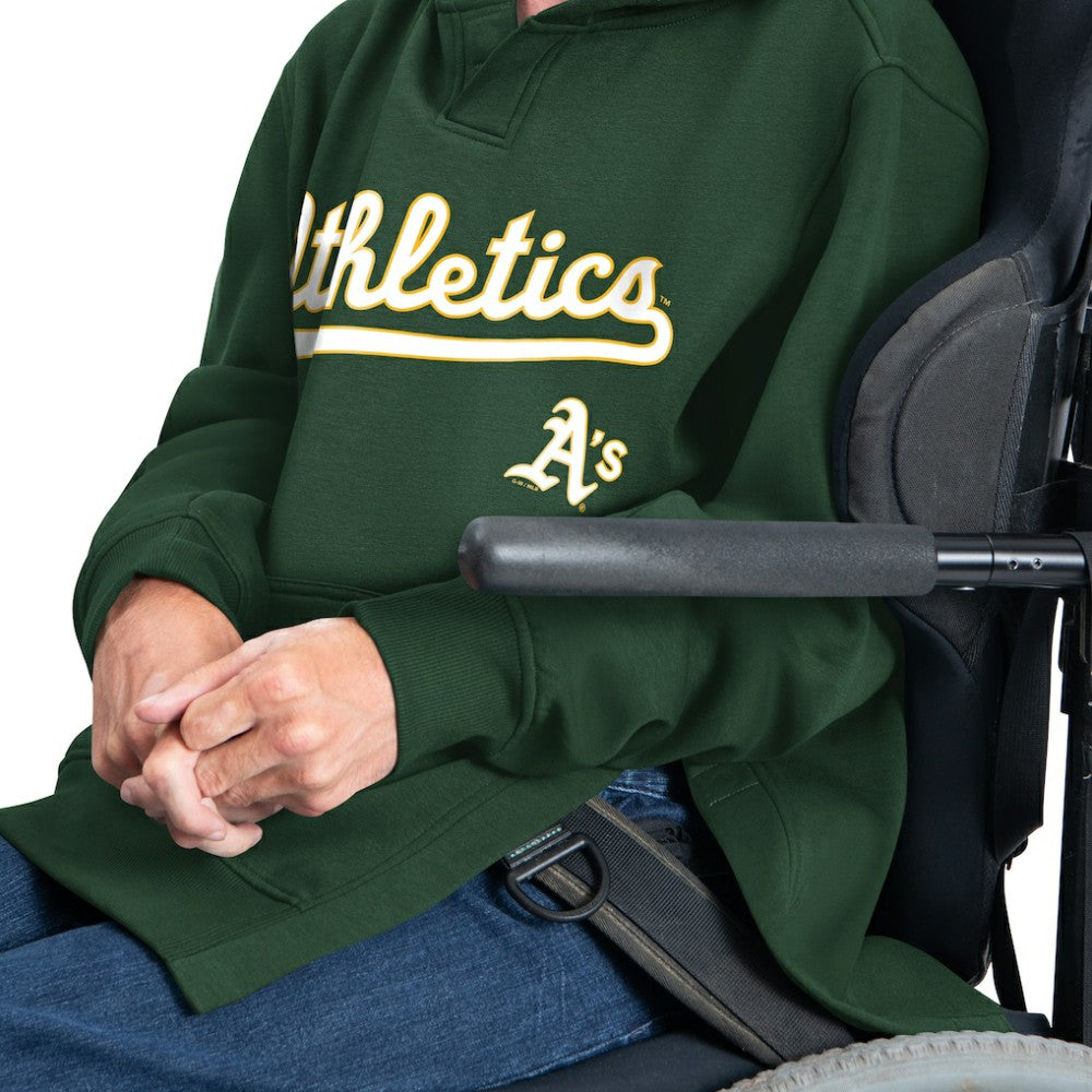 Athletics G-III Sports by Carl Banks Adaptive Lockup Fleece Hoodie Green