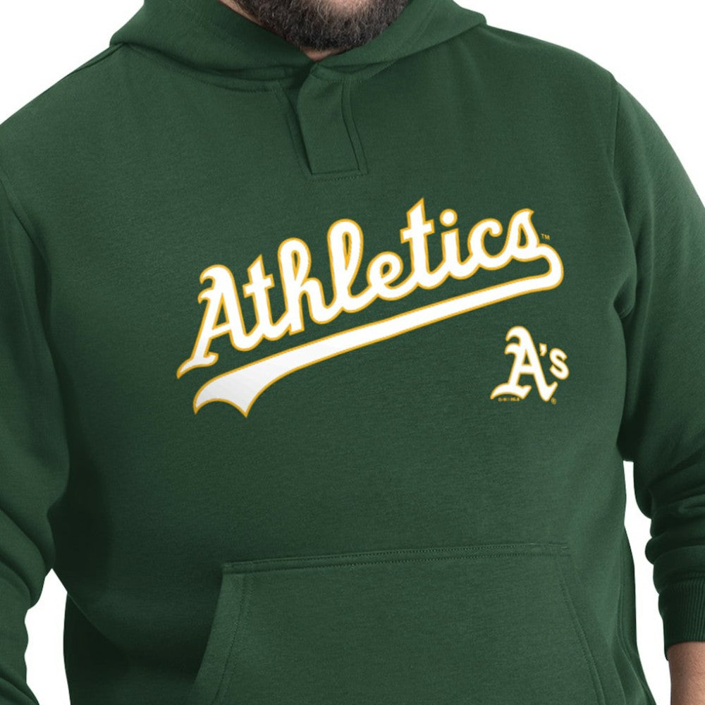 Athletics G-III Sports by Carl Banks Adaptive Lockup Fleece Hoodie Green