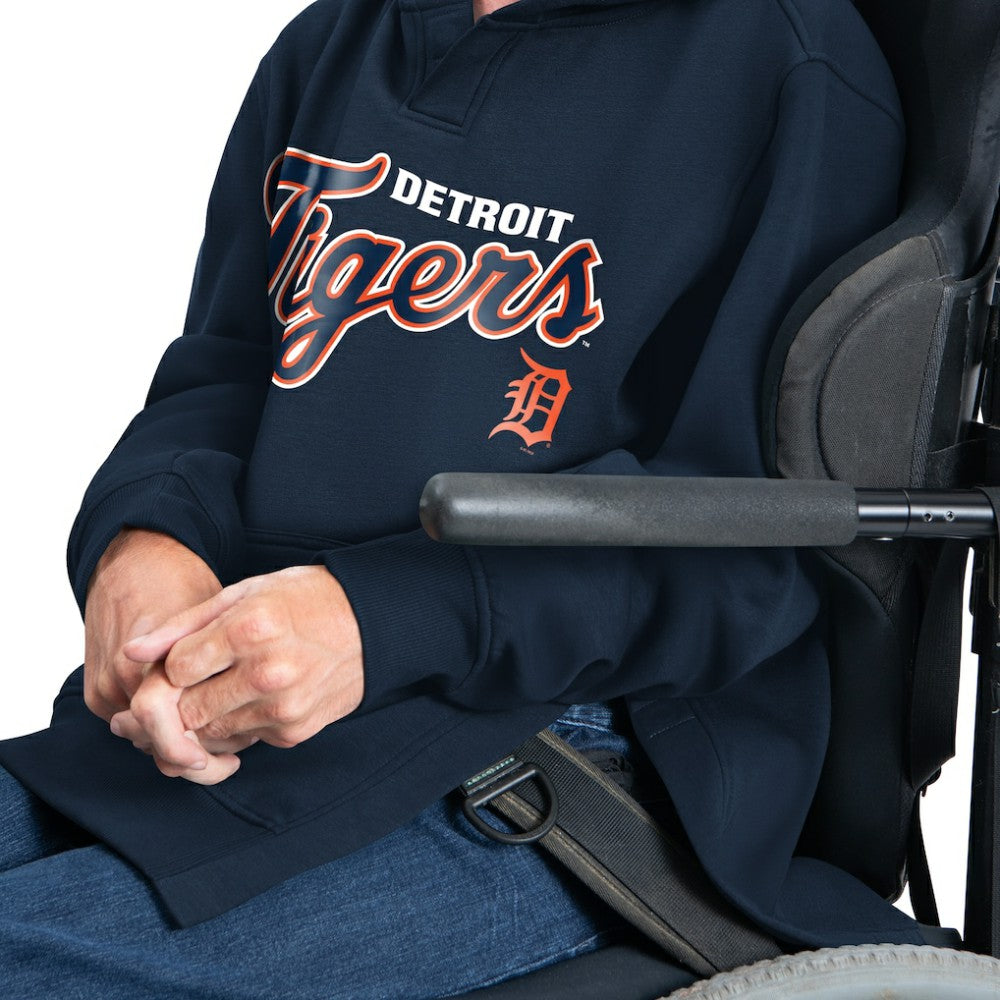 Detroit Tigers G-III Sports by Carl Banks Adaptive Lockup Fleece Hoodie Navy