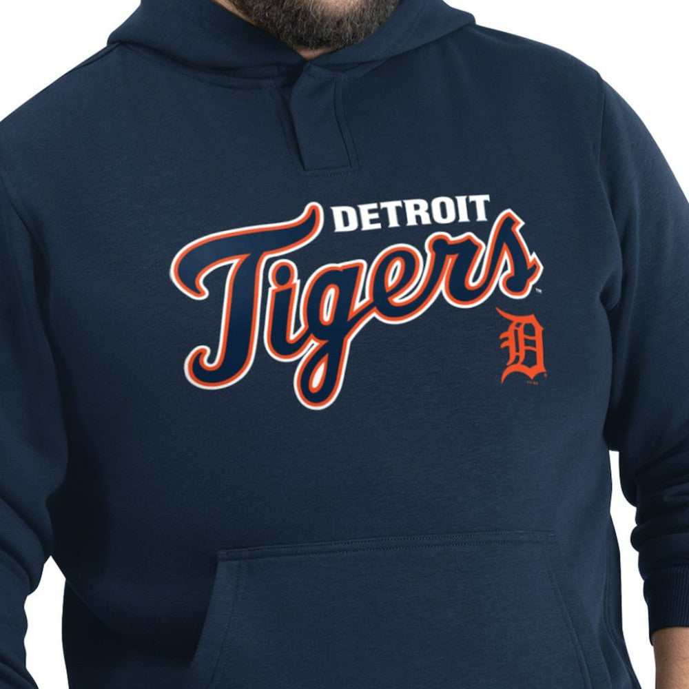 Detroit Tigers G-III Sports by Carl Banks Adaptive Lockup Fleece Hoodie Navy