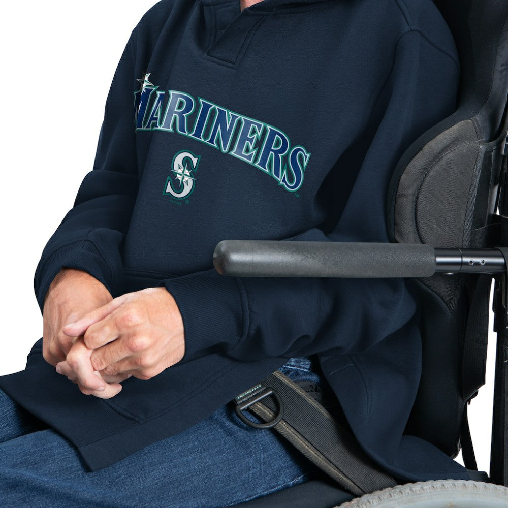Seattle Mariners G-III Sports by Carl Banks Adaptive Lockup Fleece Hoodie Navy