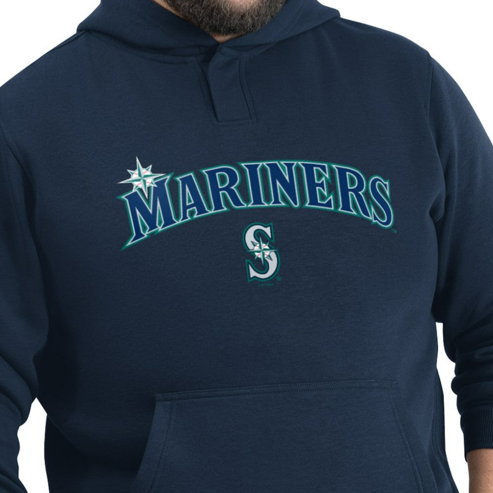 Seattle Mariners G-III Sports by Carl Banks Adaptive Lockup Fleece Hoodie Navy