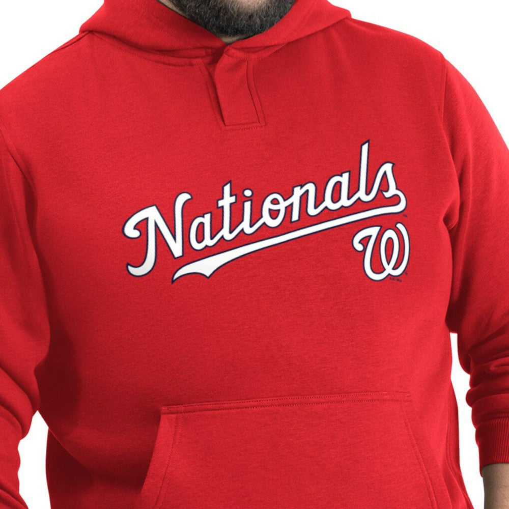 Washington Nationals G-III Sports by Carl Banks Adaptive Lockup Fleece Hoodie Red