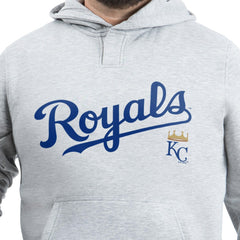Kansas City Royals G-III Sports by Carl Banks Adaptive Lockup Fleece Hoodie Gray