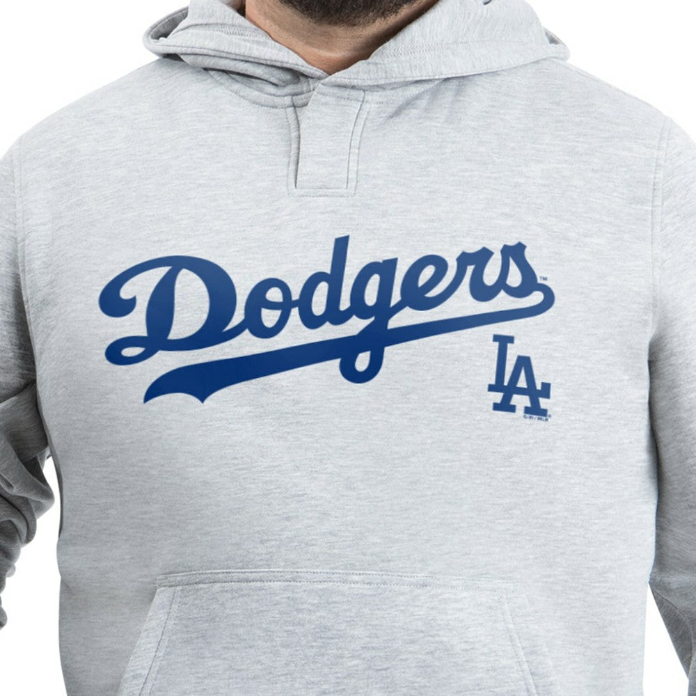 Los Angeles Dodgers G-III Sports by Carl Banks Adaptive Lockup Fleece Hoodie Gray