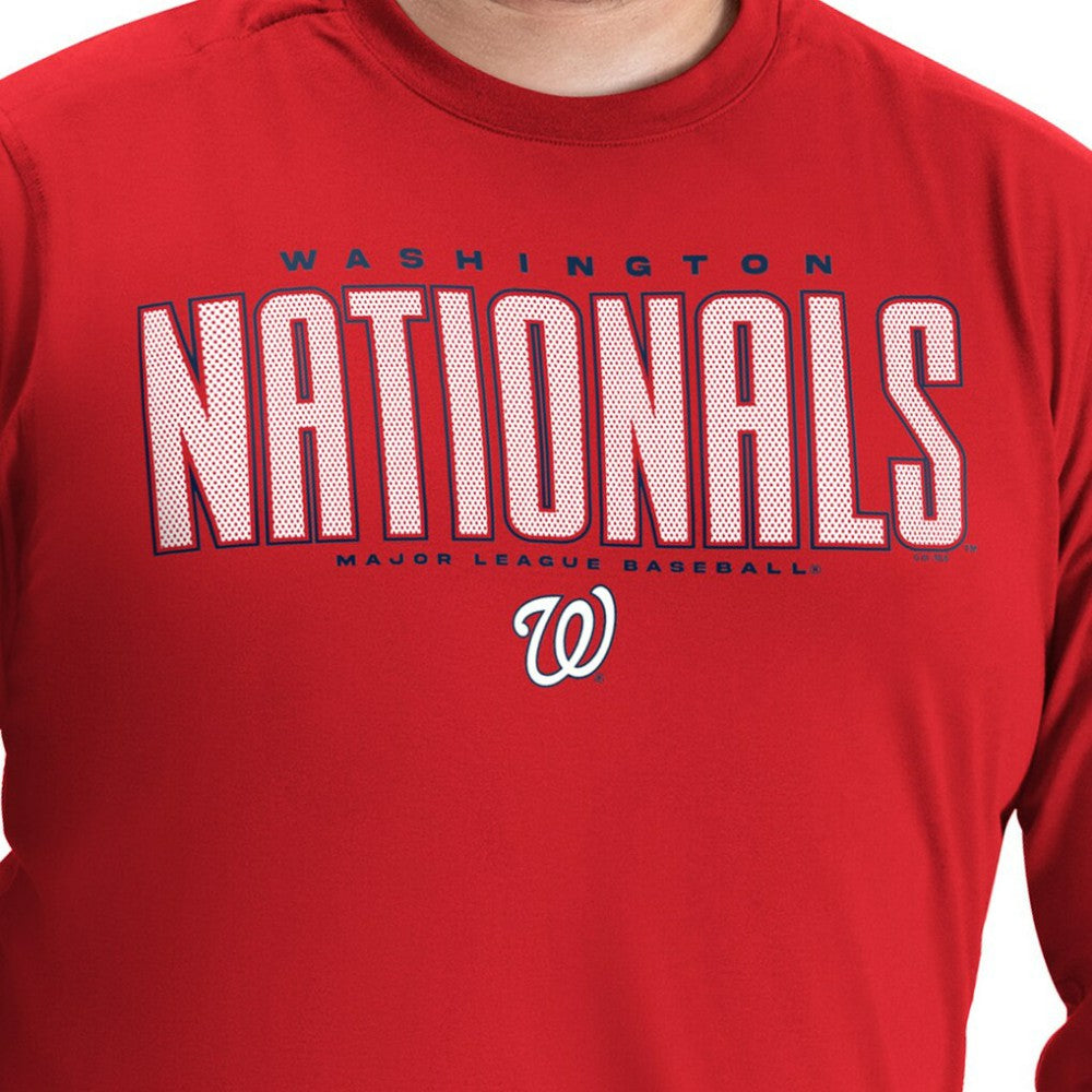 Washington Nationals G-III Sports by Carl Banks Adaptive Long Sleeve T-Shirt Red