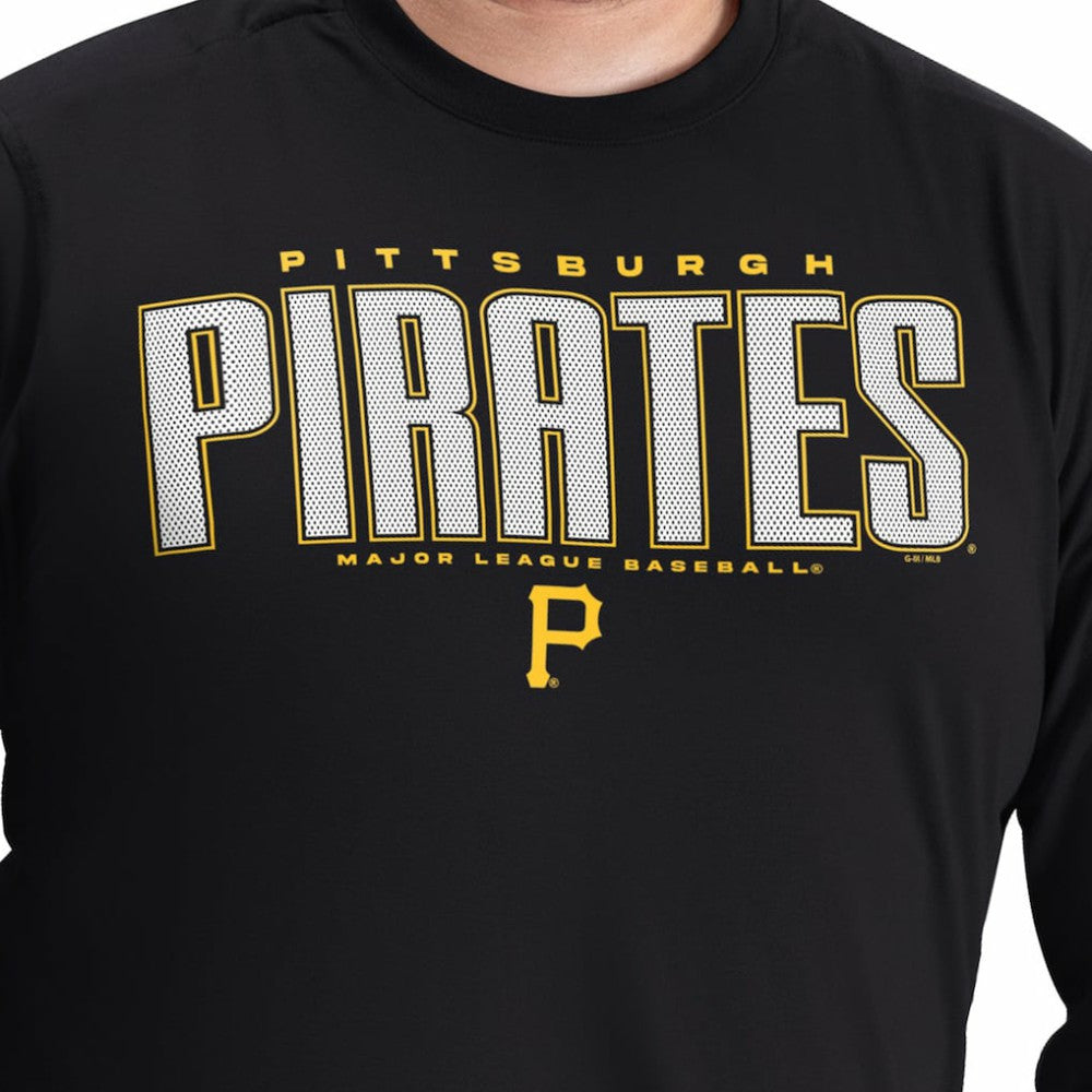 Pittsburgh Pirates G-III Sports by Carl Banks Adaptive Long Sleeve T-Shirt Black