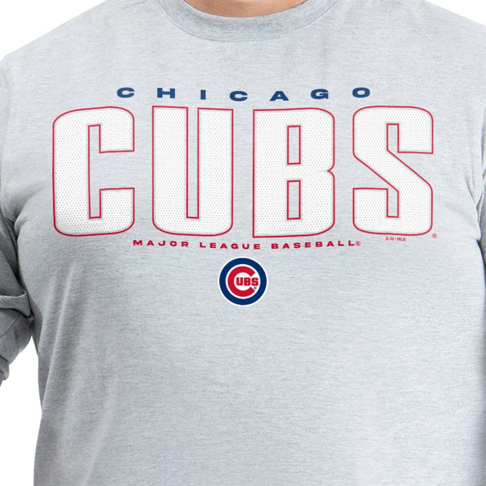 Chicago Cubs G-III Sports by Carl Banks Adaptive Long Sleeve T-Shirt Gray