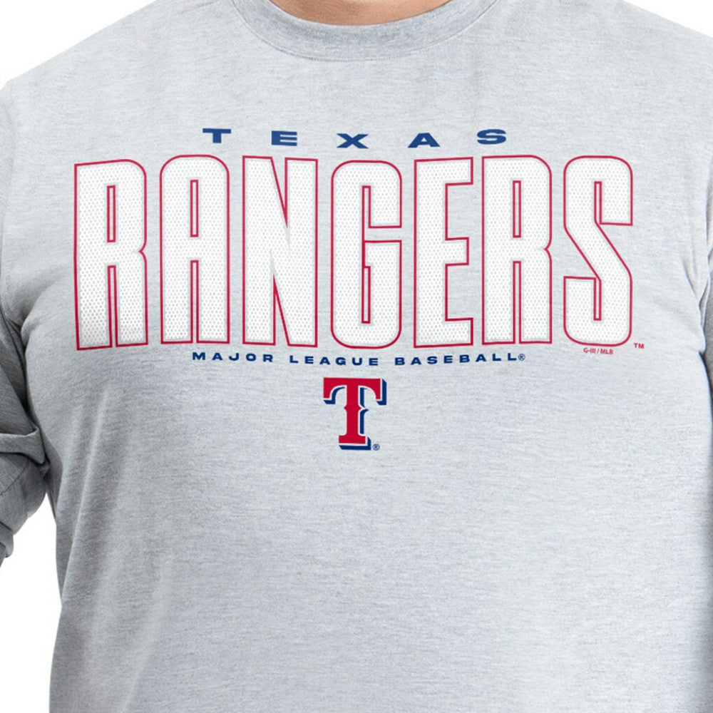 Texas Rangers G-III Sports by Carl Banks Adaptive Long Sleeve T-Shirt Gray
