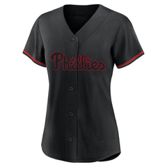 Bryce Harper Philadelphia Phillies Profile Women's Plus Size Player Name & Number Fashion Jersey Black