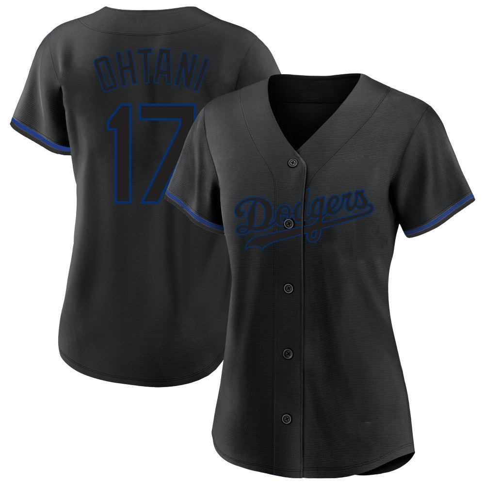 Shohei Ohtani Los Angeles Dodgers Profile Women's Plus Size Player Name & Number Fashion Jersey Black