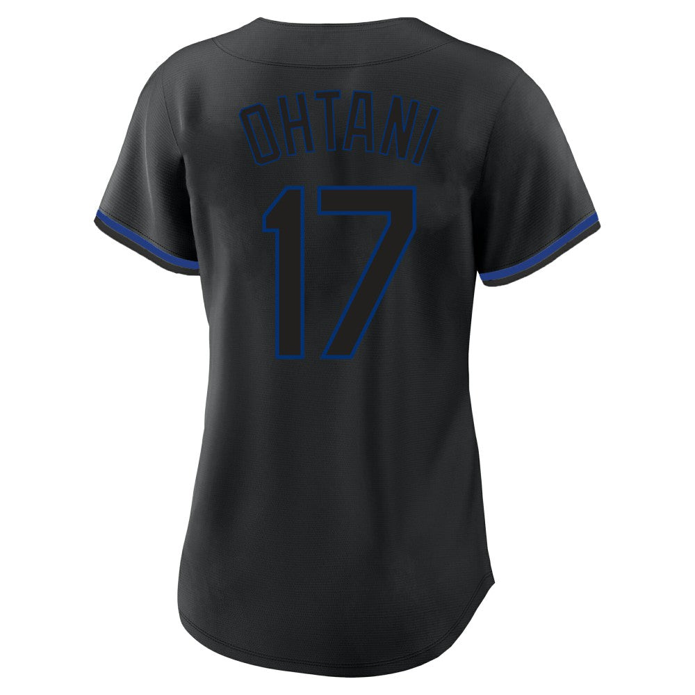 Shohei Ohtani Los Angeles Dodgers Profile Women's Plus Size Player Name & Number Fashion Jersey Black