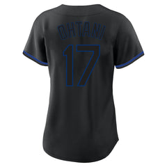 Shohei Ohtani Los Angeles Dodgers Profile Women's Plus Size Player Name & Number Fashion Jersey Black