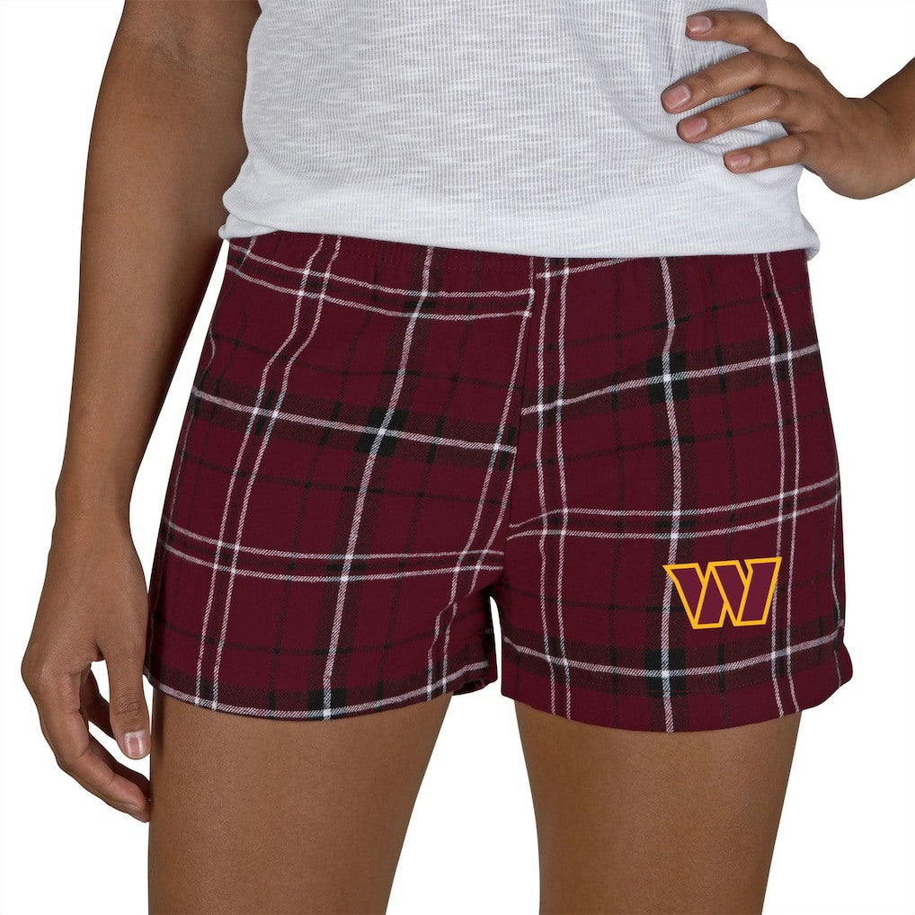 Washington Commanders Concepts Sport Women's Ultimate Flannel Shorts - Burgundy/Black sale