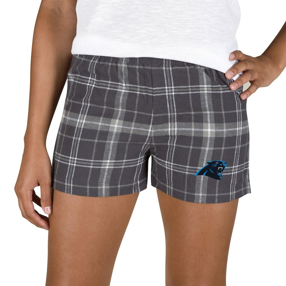 Carolina Panthers Concepts Sport Women's Ultimate Flannel Shorts - Charcoal/Gray cheap