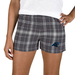 Carolina Panthers Concepts Sport Women's Ultimate Flannel Shorts - Charcoal/Gray cheap