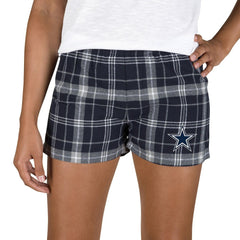 Dallas Cowboys Concepts Sport Women's Ultimate Flannel Shorts - Navy/Gray for sale