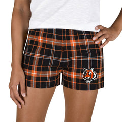 Cincinnati Bengals Concepts Sport Women's Ultimate Flannel Shorts - Black/Orange online