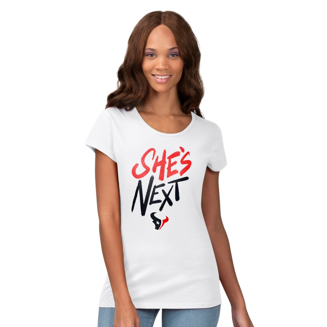 Houston Texans G-III 4Her by Carl Banks Women's She's Next Endzone T-Shirt - White discount