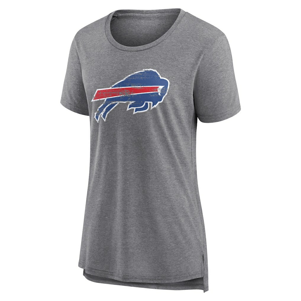 Buffalo Bills Women's Heritage Custom Name & Number Tri-Blend T-Shirt - Gray for sale