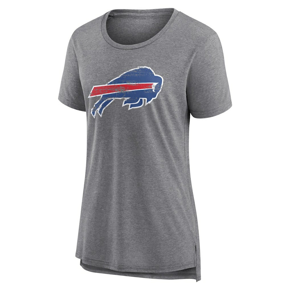 Buffalo Bills Women's Heritage Custom Name & Number Tri-Blend T-Shirt - Gray for sale