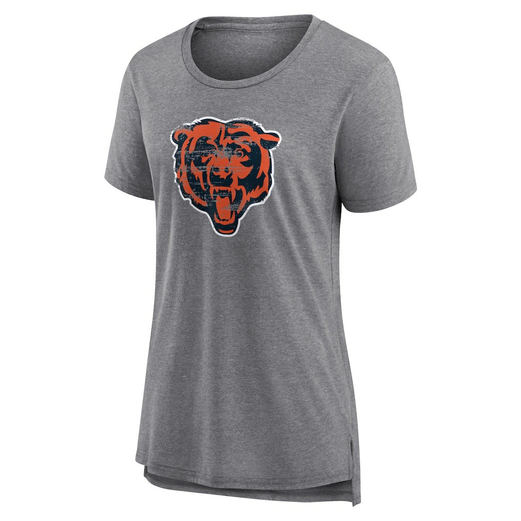 Chicago Bears Women's Heritage Custom Name & Number Tri-Blend T-Shirt - Gray on sale