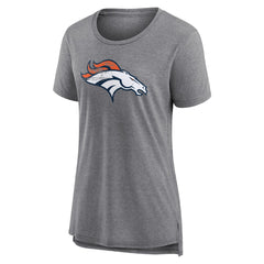 Denver Broncos Women's Heritage Custom Name & Number Tri-Blend T-Shirt - Gray cheap