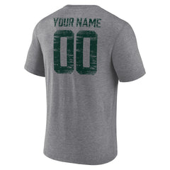 Green Bay Packers Heritage Custom Name & Number Tri-Blend T-Shirt - Gray cheap