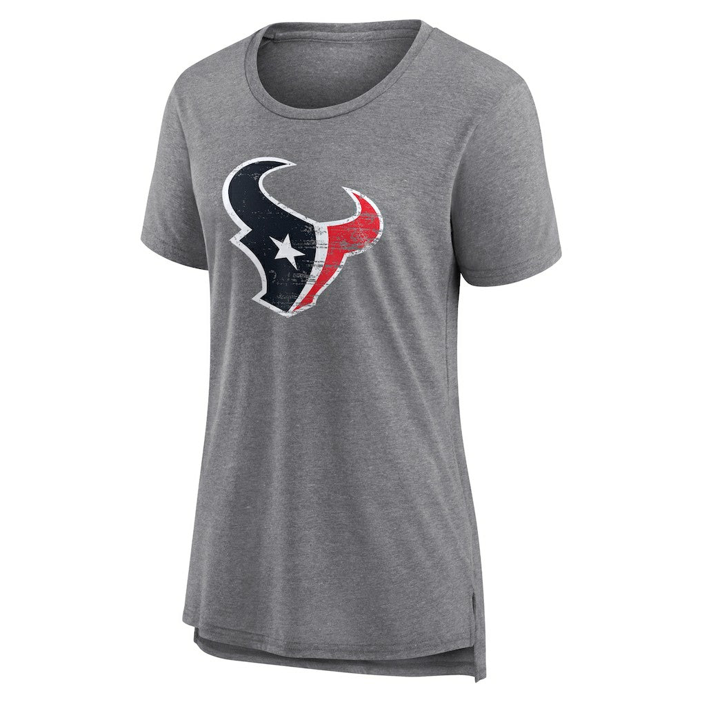 Houston Texans Women's Heritage Custom Name & Number Tri-Blend T-Shirt - Gray cheap