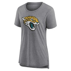 Jacksonville Jaguars Women's Heritage Custom Name & Number Tri-Blend T-Shirt - Gray on sale